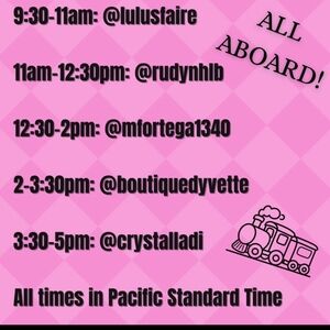 Get Ready 4 Our 50s Train-March 28 2026 EVERYONE WELCOME🩷🖤🩷🖤